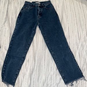 high waisted dark blue pacsun mom jeans size 23
